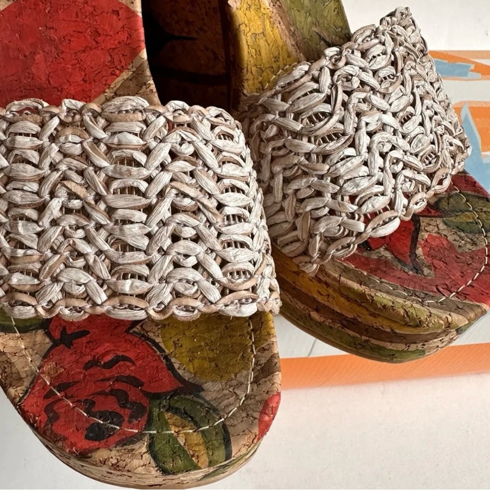 MIX Cork Wedge Platform Sandals Rose High Heel
Women's 7 Shoe Open Toe shoe 2005 - Picture 12 of 16